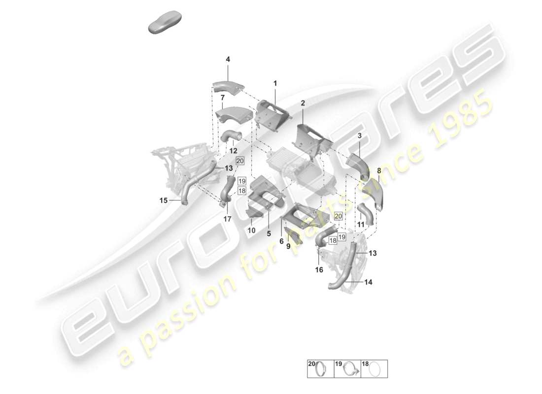 a part diagram from the porsche 2021 (992-1) parts catalogue