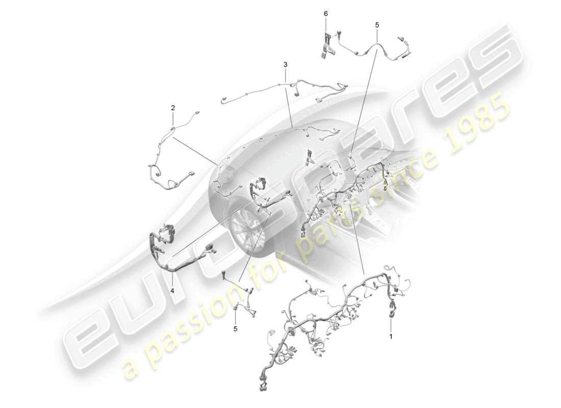 a part diagram from the porsche 2021 (718 boxster) parts catalogue