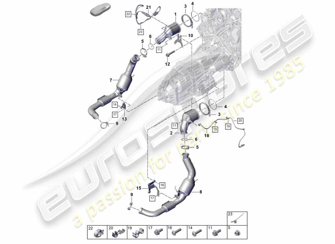 a part diagram from the porsche panamera parts catalogue