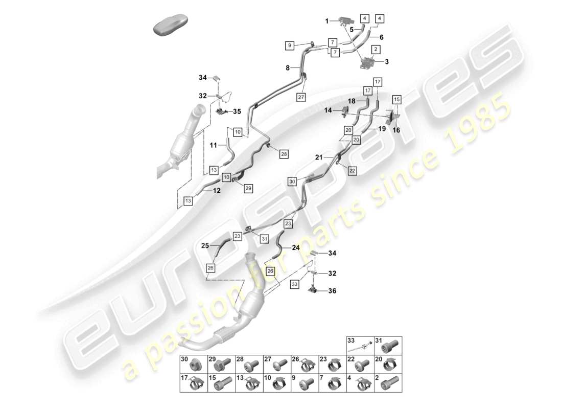 a part diagram from the porsche 2024 (panamera 976) parts catalogue