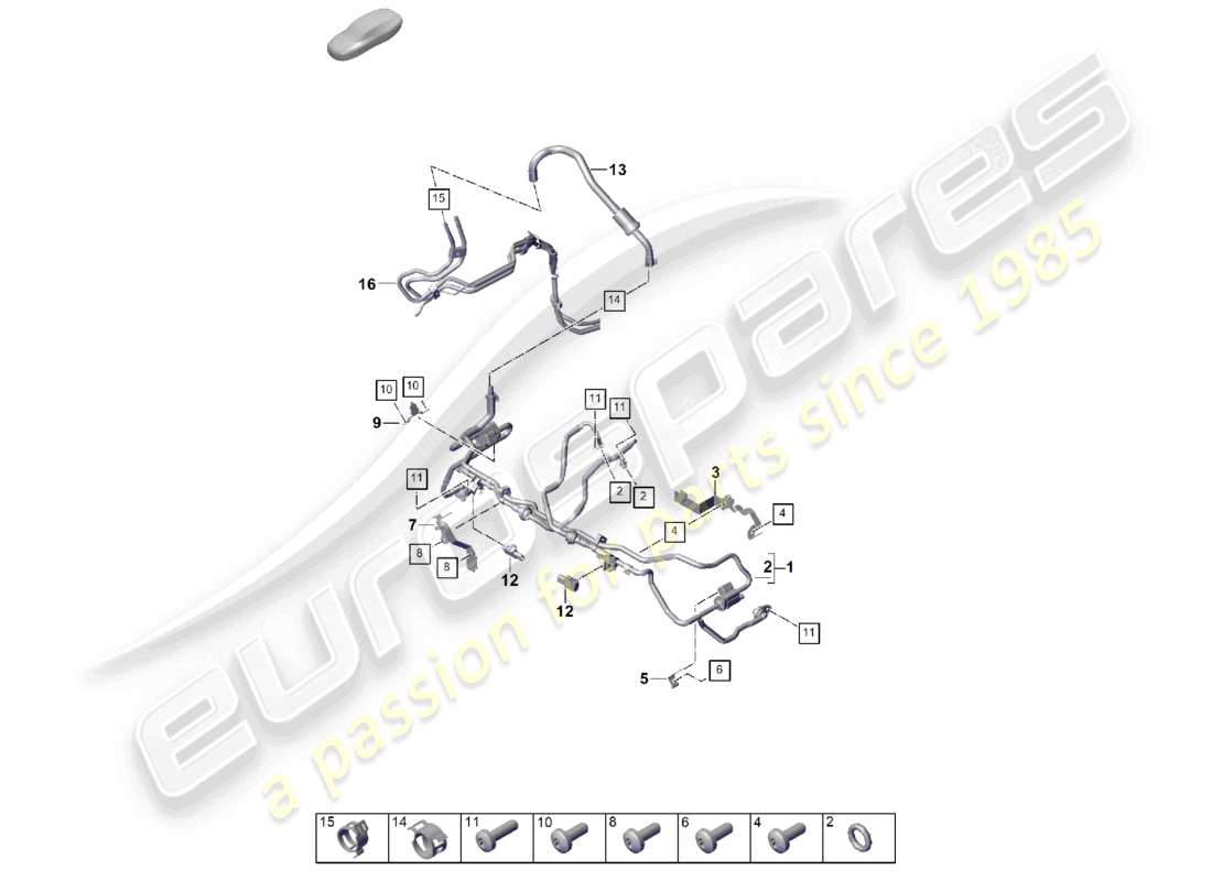 a part diagram from the porsche 2024 (cayenne e3 pa) parts catalogue