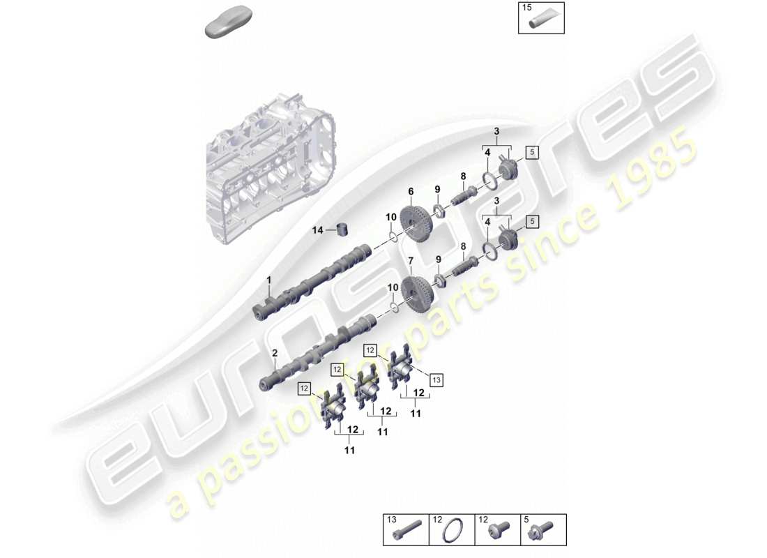 a part diagram from the porsche 2021 (718 boxster spyder) parts catalogue