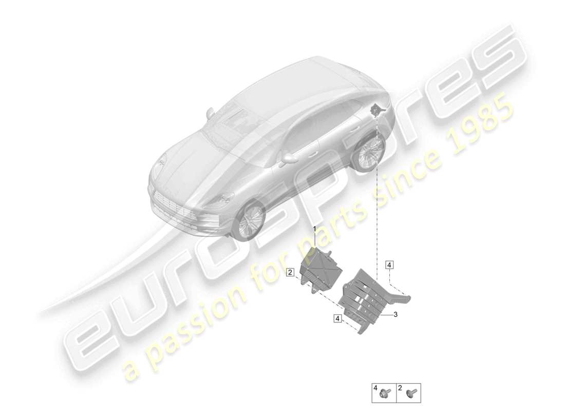 a part diagram from the porsche macan parts catalogue