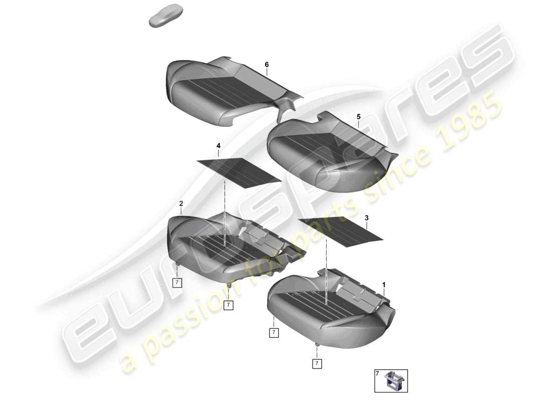 a part diagram from the porsche panamera parts catalogue