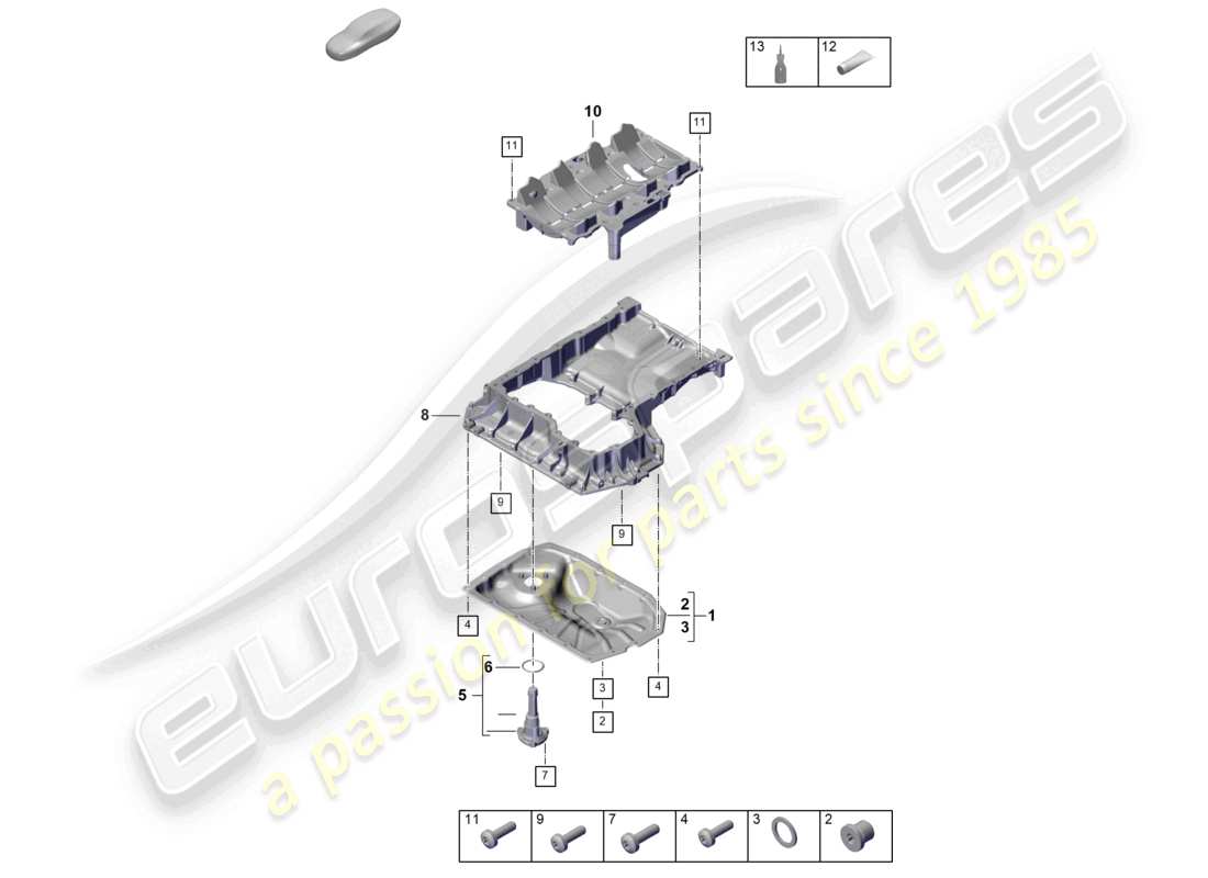 a part diagram from the porsche 2023 (cayenne e3 pa) parts catalogue