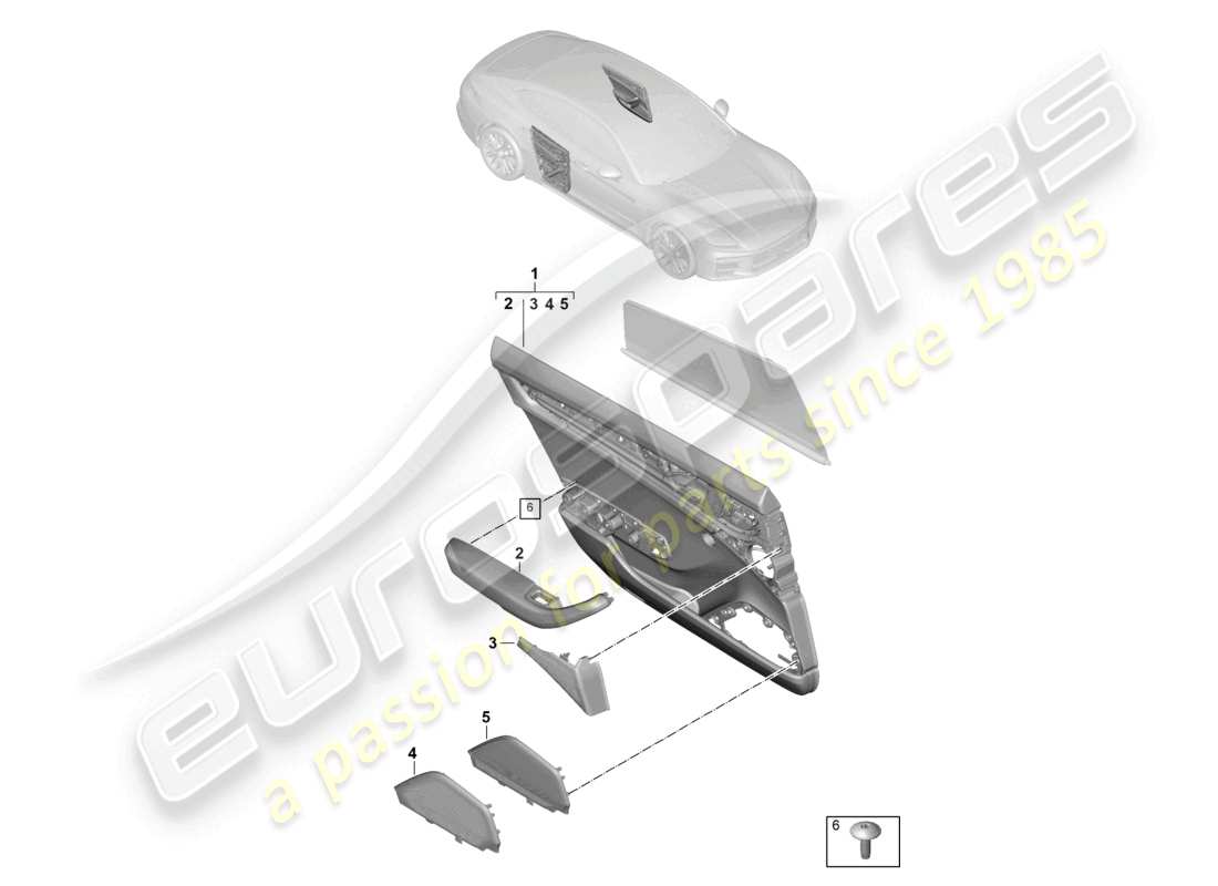 a part diagram from the porsche panamera parts catalogue