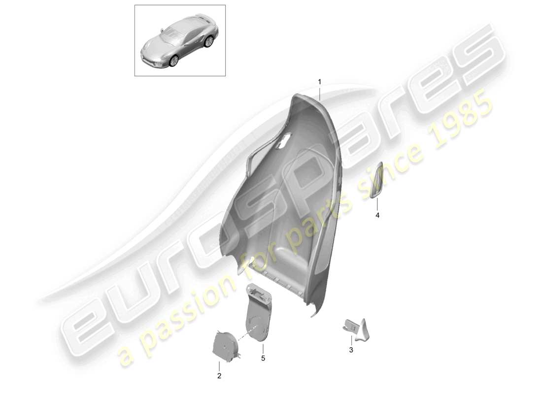 a part diagram from the porsche 991 parts catalogue