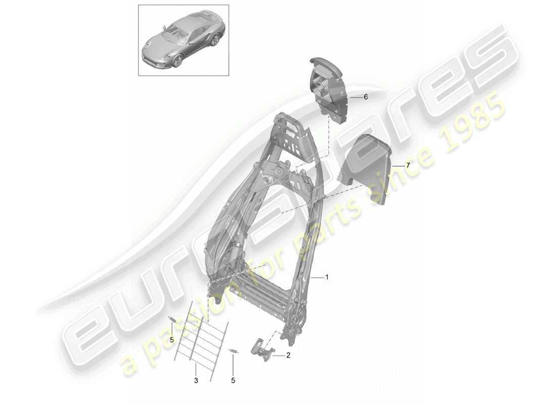 a part diagram from the porsche 991 parts catalogue