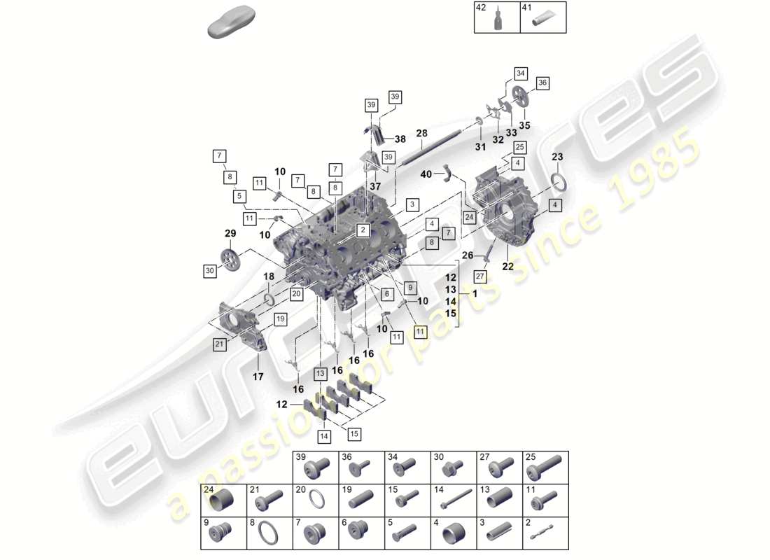 a part diagram from the porsche 2023 (cayenne e3 pa) parts catalogue