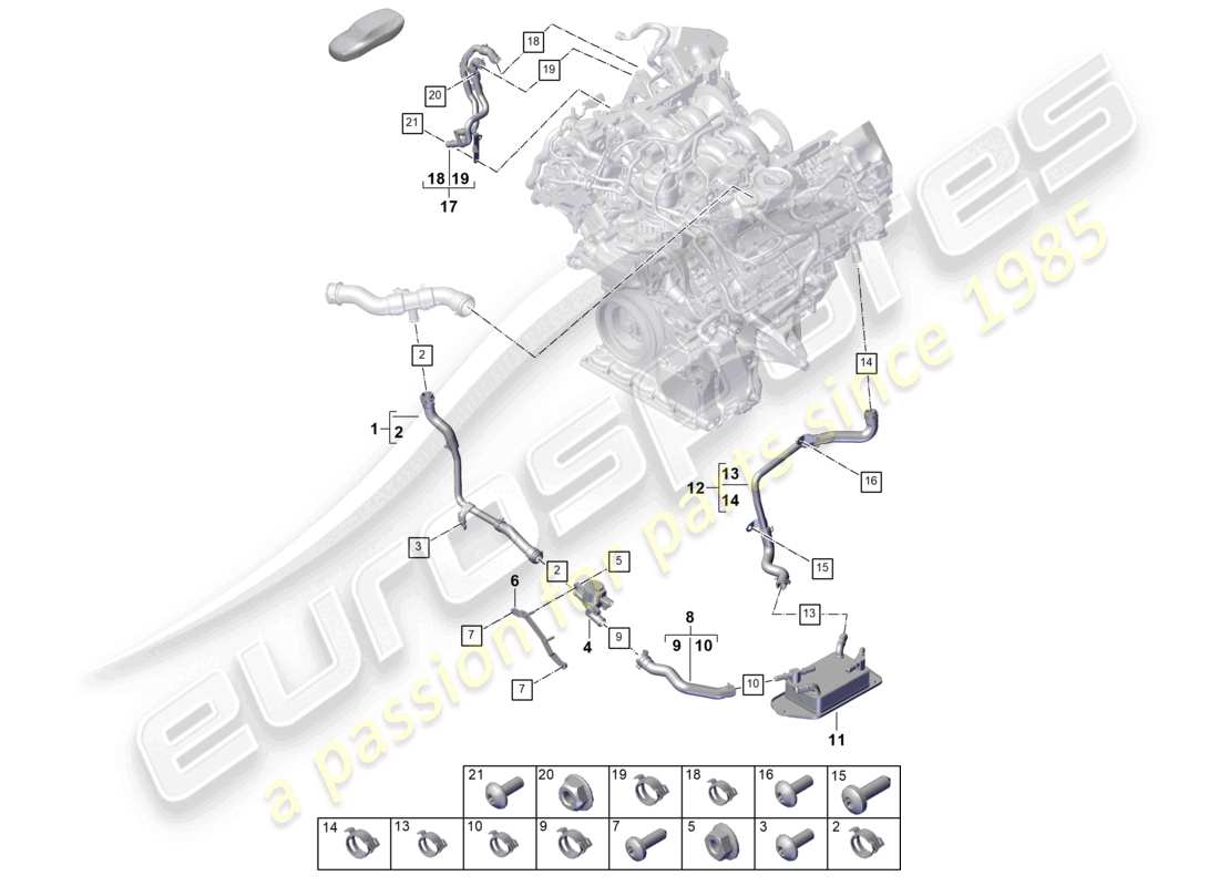 part diagram containing part number pae121050a