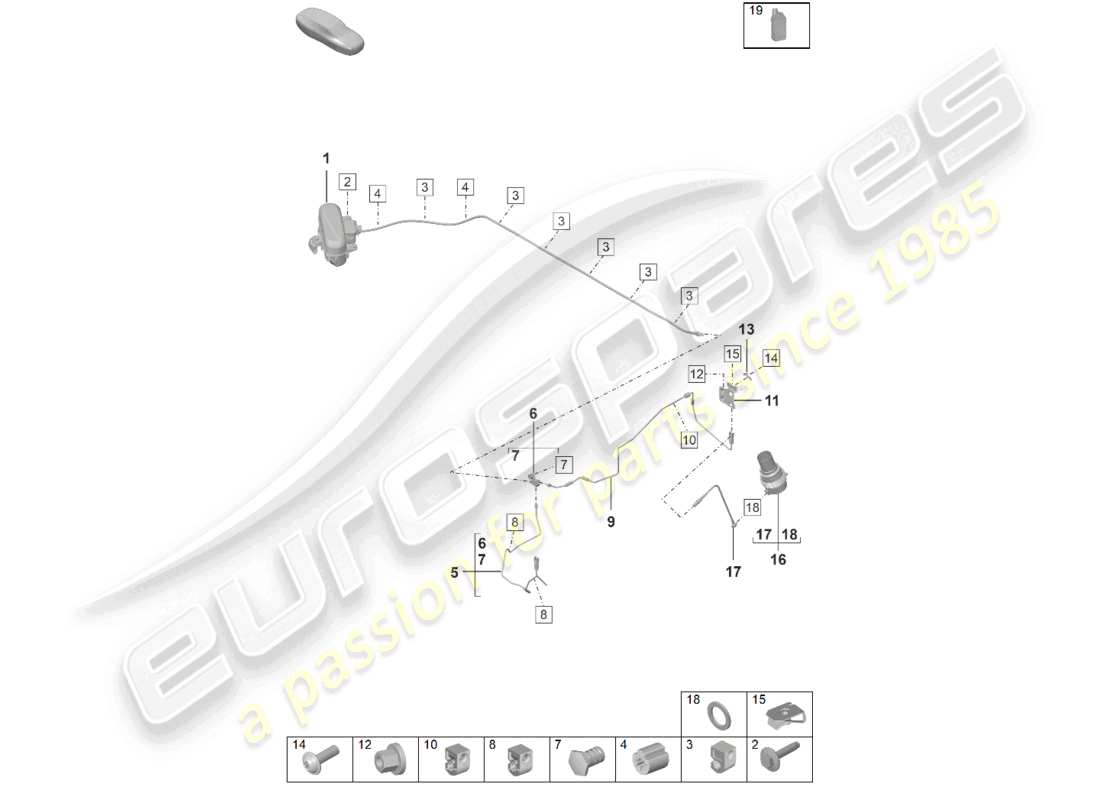 a part diagram from the porsche 2023 (992-1) parts catalogue