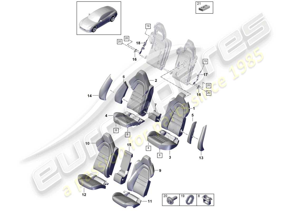 a part diagram from the porsche 2023 (panamera 971-2) parts catalogue