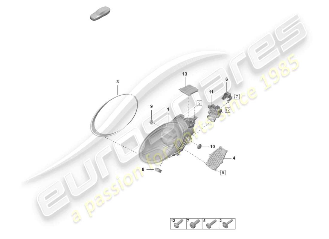 a part diagram from the porsche 992 parts catalogue
