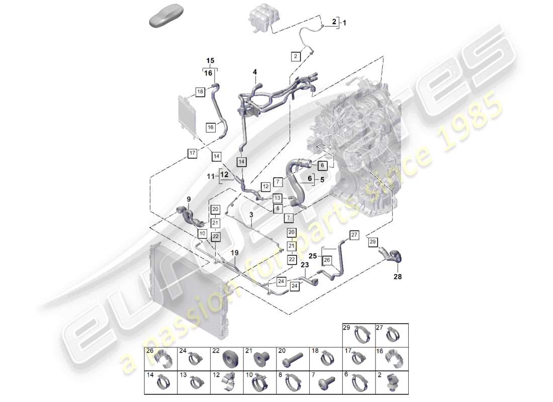part diagram containing part number pab121131