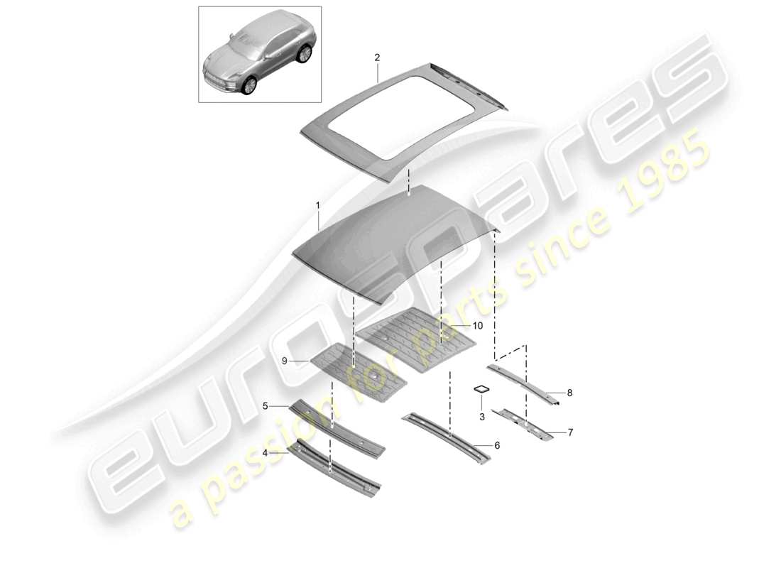 a part diagram from the porsche 2023 (macan) parts catalogue