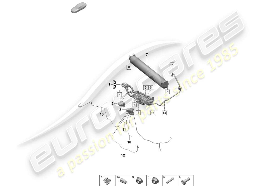 porsche 2026 (taycan 9j1-2) compressor air supply unit part diagram
