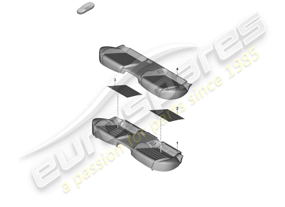 porsche 2025 (panamera 976) foam part rear seat cushion seat cover parts diagram
