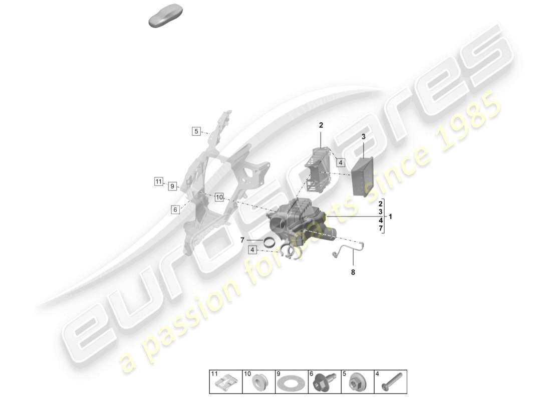 porsche 2021 (992-1) air filter part diagram