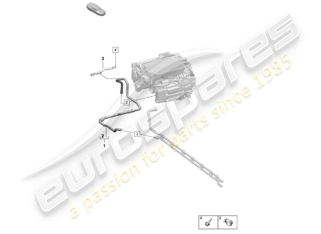 porsche 2024 (macan-e) coolant cooling system part diagram