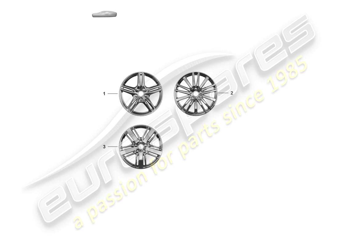 porsche 2023 (panamera 971-2) alloy wheel 20 parts diagram