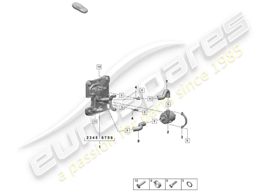 porsche 2026 (macan-e) coolant cooling system part diagram