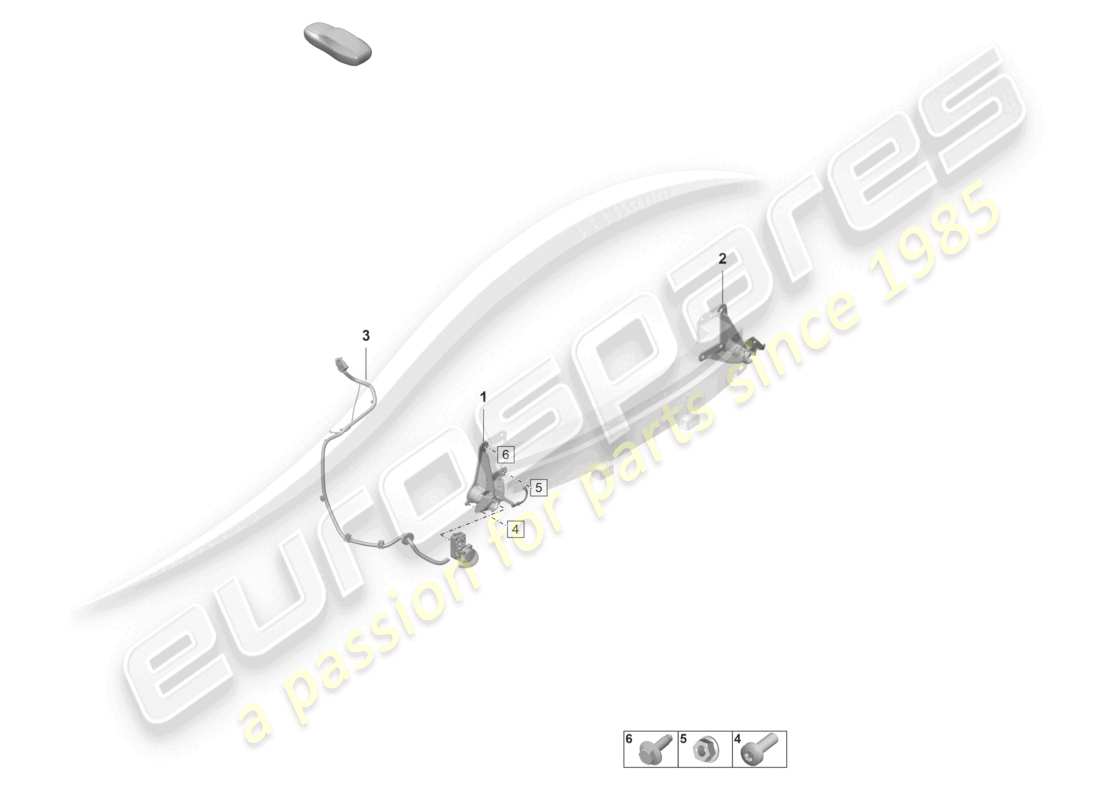 porsche 2025 (taycan 9j1-2) bicycle bracket parts diagram