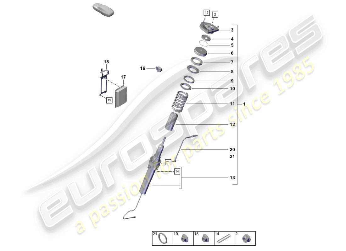 a part diagram from the porsche 2026 (718 boxster spyder) parts catalogue