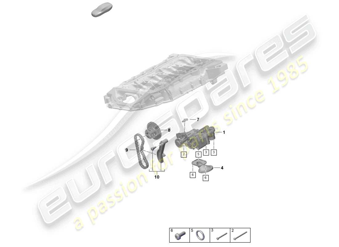porsche 2024 (cayenne e3 pa) oil pump part diagram