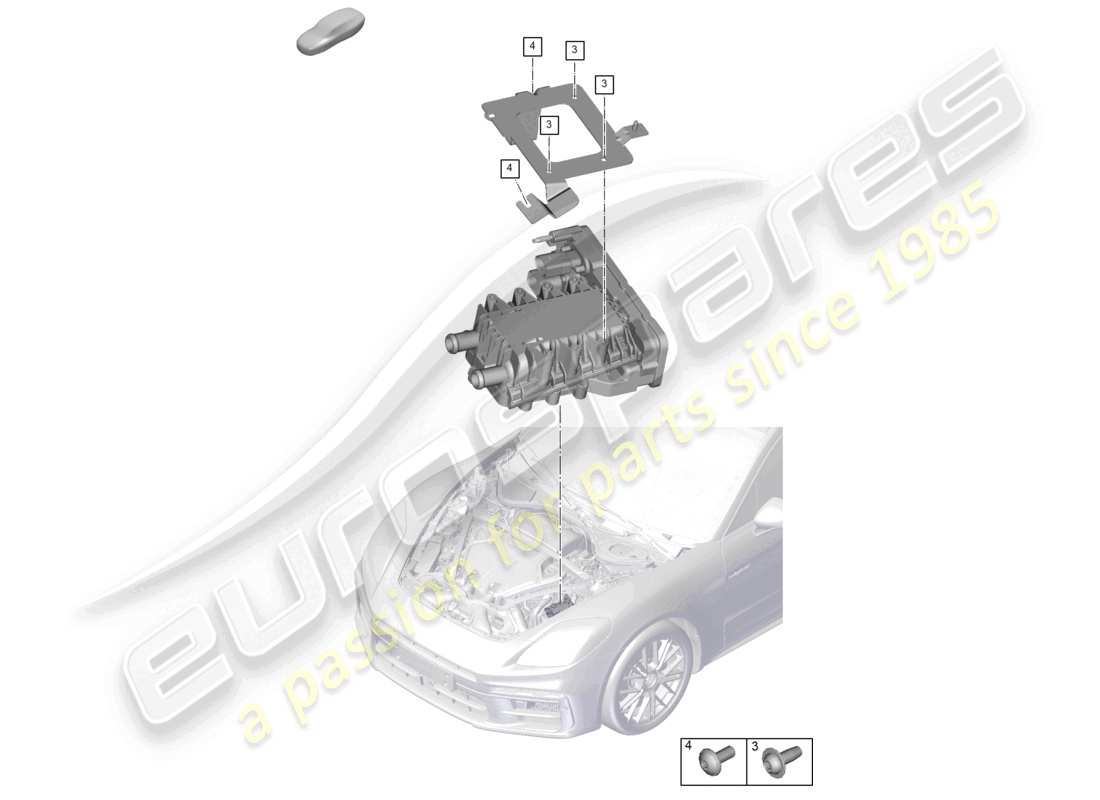 porsche 2025 (panamera 976) high-voltage heating (ptc) parts diagram
