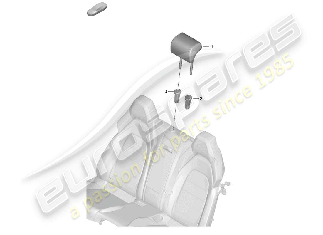 porsche 2025 (panamera 976) head restraint parts diagram