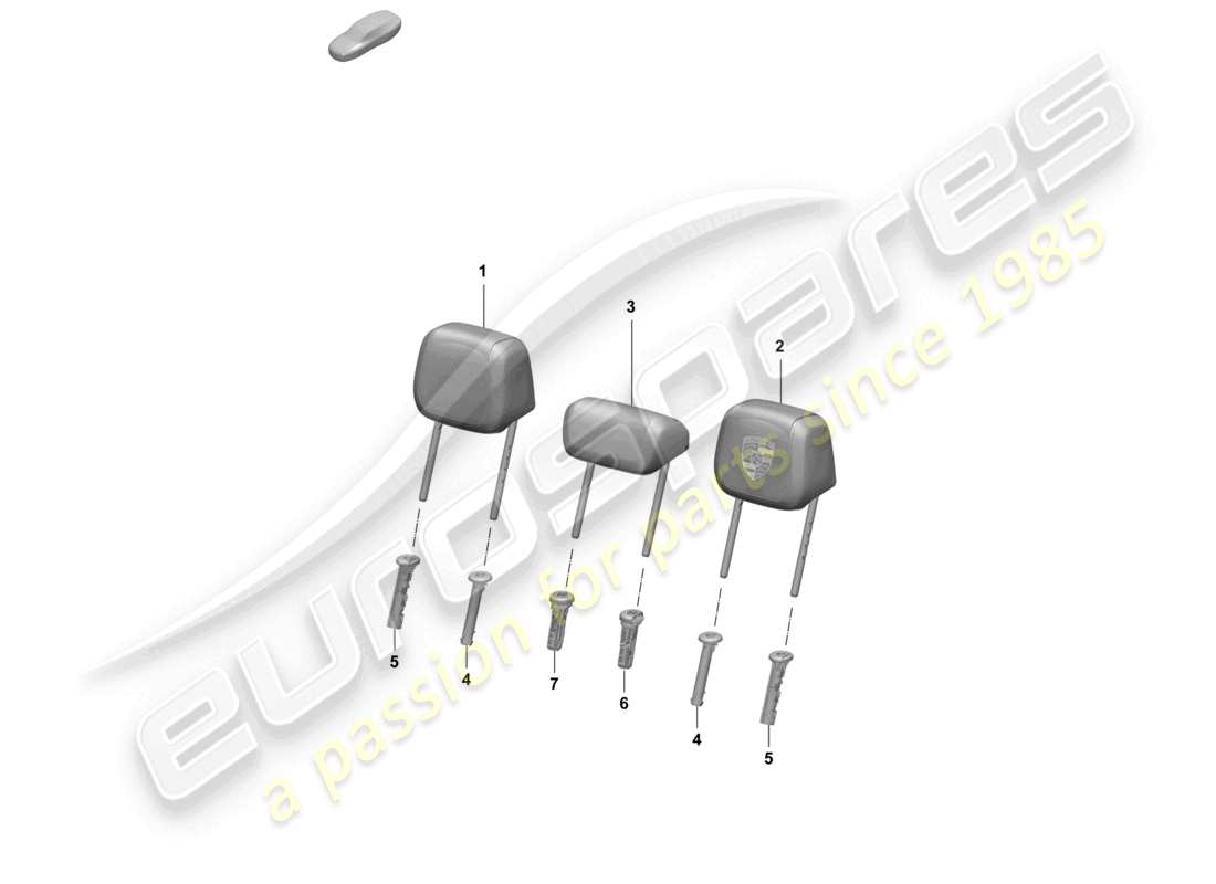 porsche 2026 (macan-e) head restraint fasteners part diagram