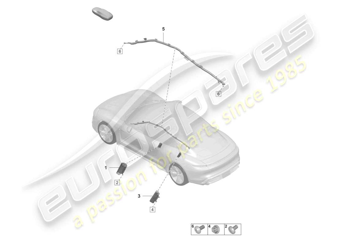 porsche 2023 (taycan 9j1-1) side airbag unit head airbag unit parts diagram