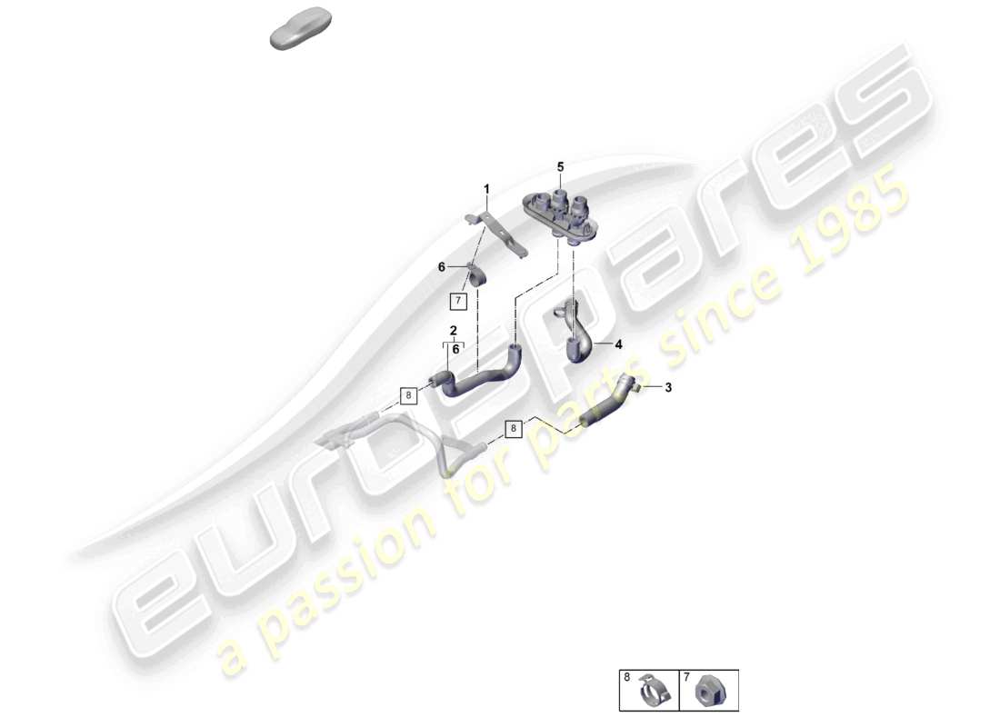porsche 2023 (cayenne e3 pa) heater rear battery cooling system for vehicles with hybrid drive part diagram