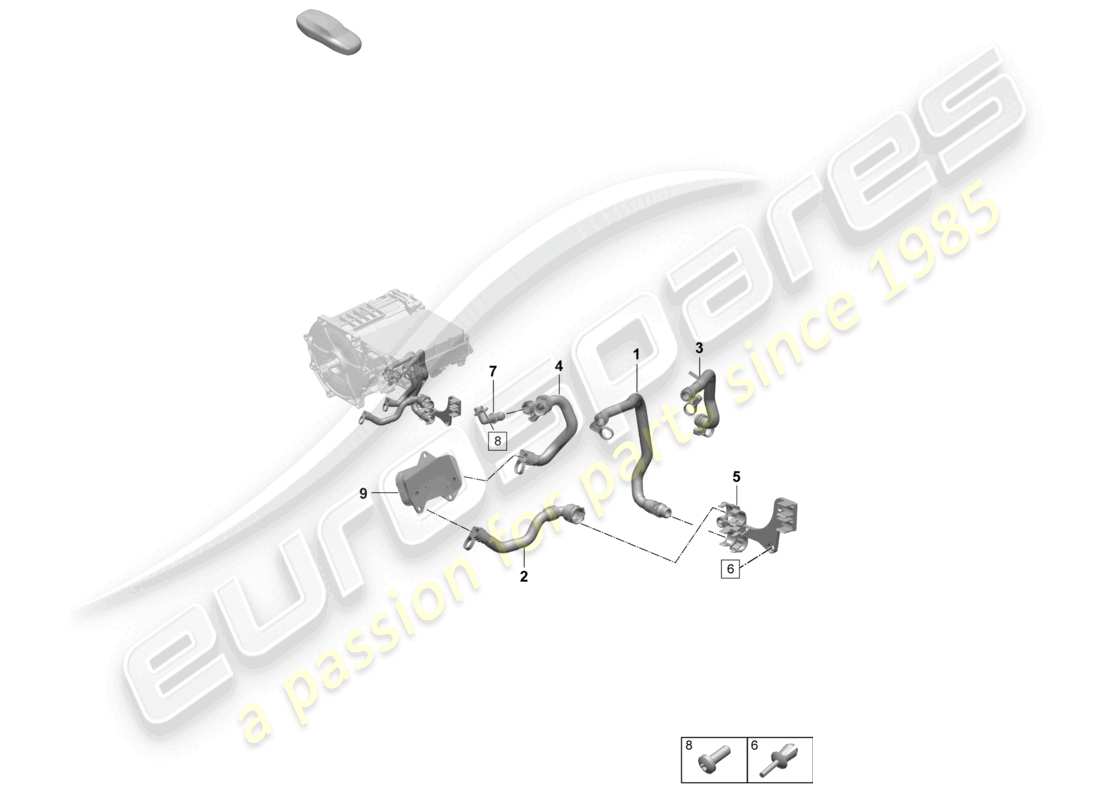 a part diagram from the porsche taycan parts catalogue