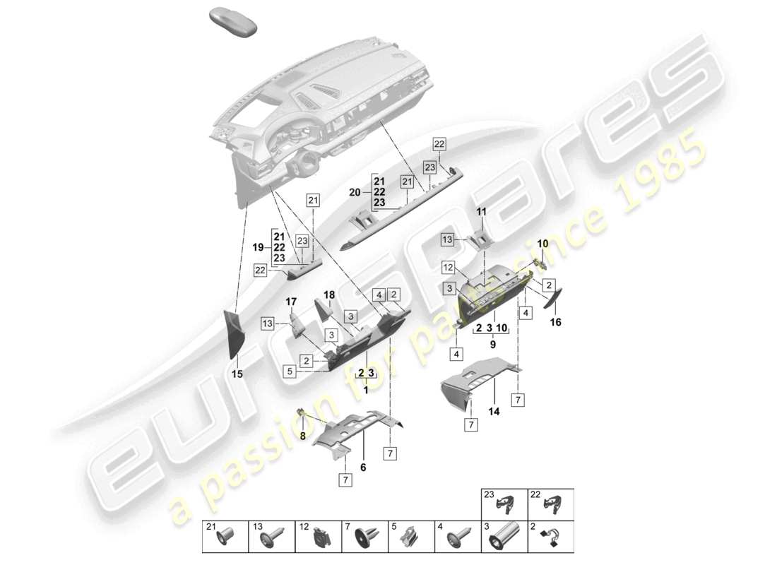 a part diagram from the porsche macan parts catalogue