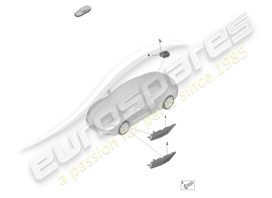 VIEW PARTS DIAGRAMS FROM THE PORSCHE TAYCAN PARTS CATALOGUE a part diagram from the porsche taycan parts catalogue