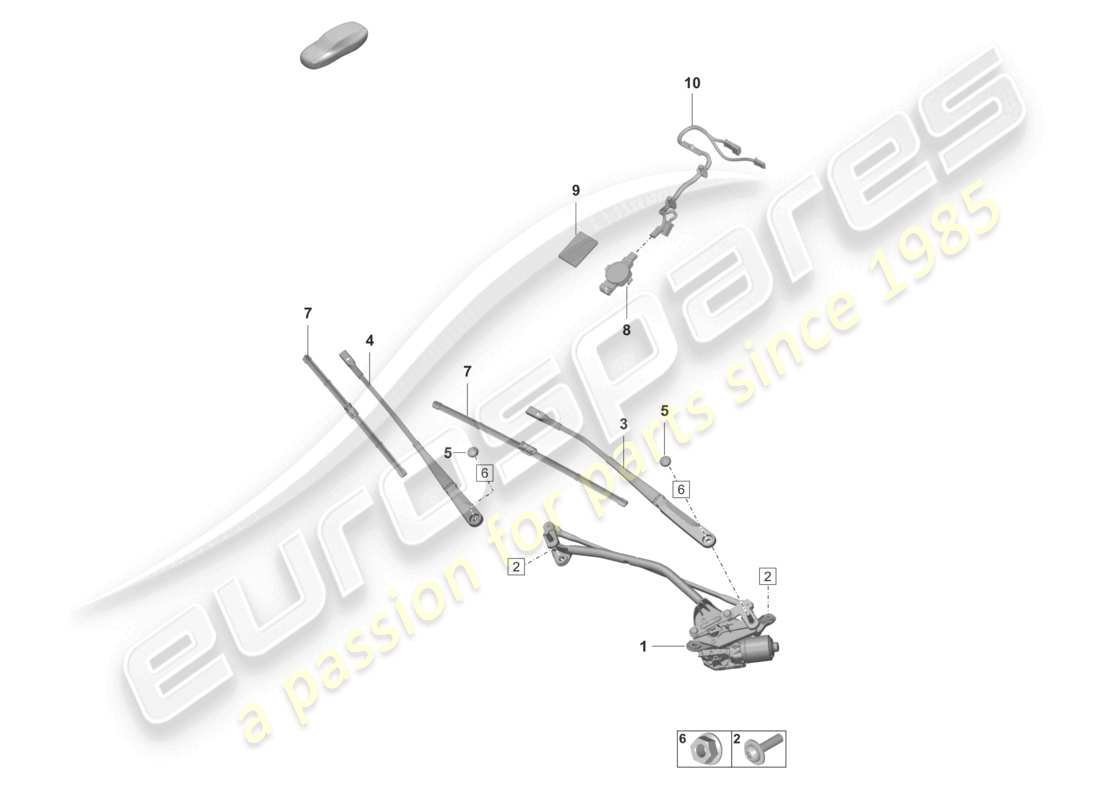 a part diagram from the porsche 2021 (panamera 971-2) parts catalogue