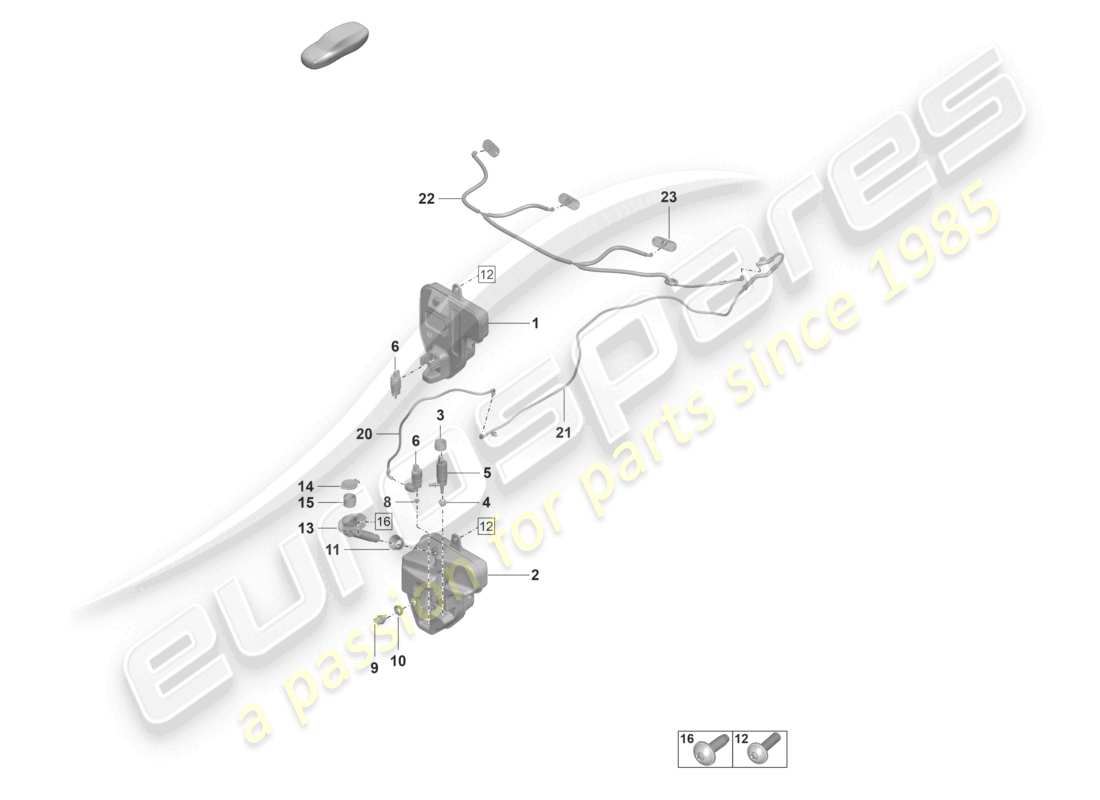 a part diagram from the porsche taycan parts catalogue
