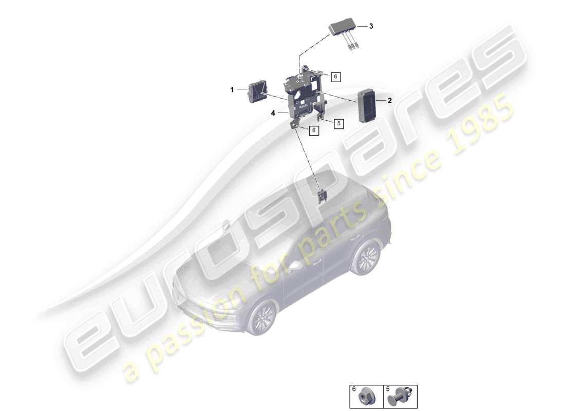 a part diagram from the porsche 2023 (cayenne e3 9ya/9yb) parts catalogue