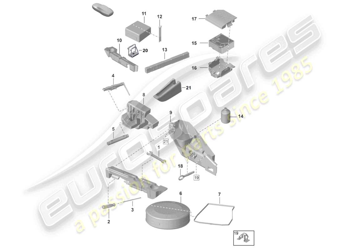 a part diagram from the porsche 992 parts catalogue