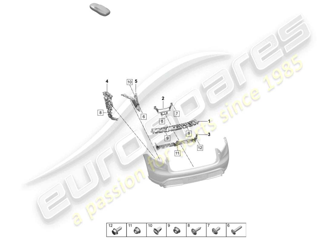 a part diagram from the porsche 2024 (macan-e) parts catalogue