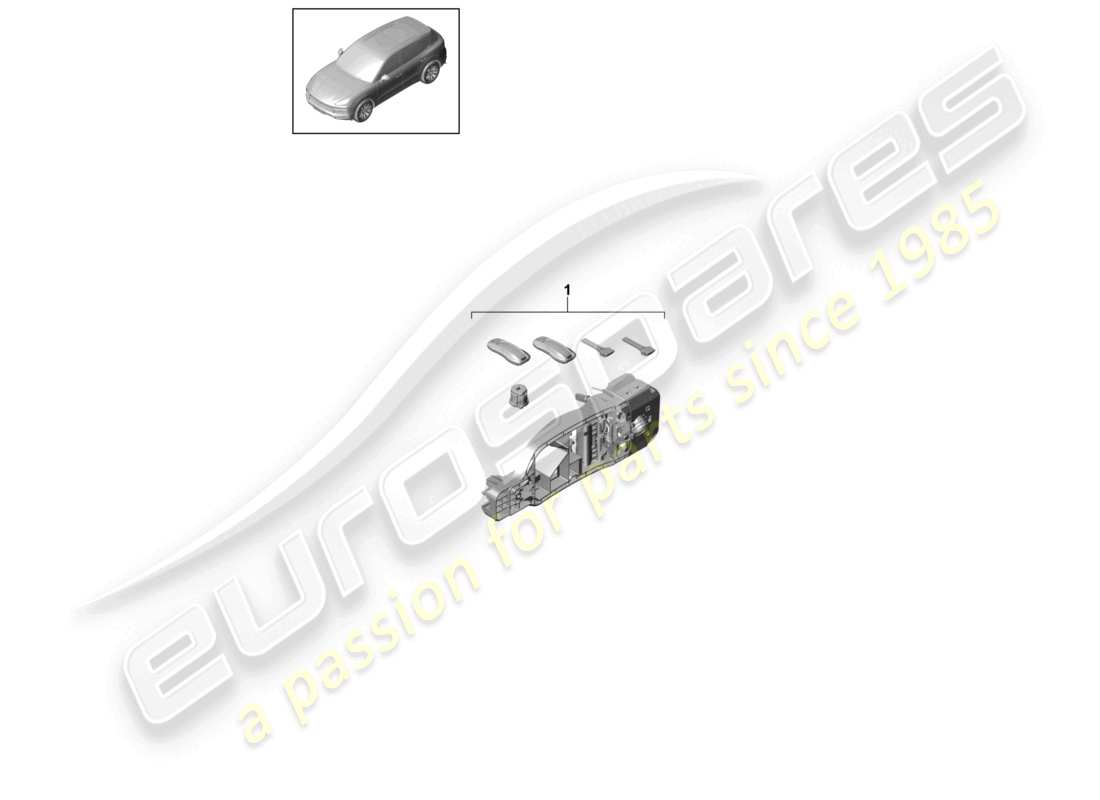 a part diagram from the porsche 2024 (cayenne e3 9ya/9yb) parts catalogue