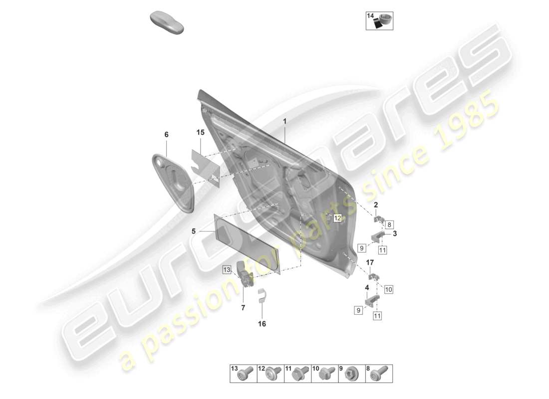 part diagram containing part number pad837088