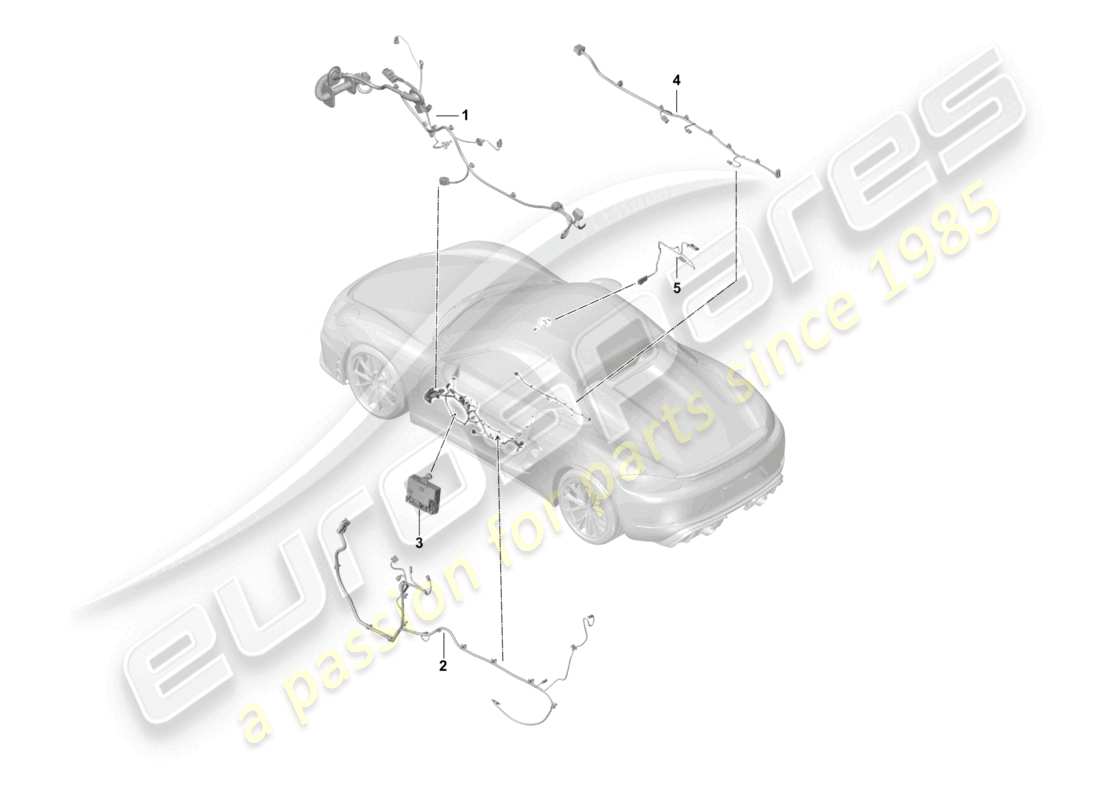 a part diagram from the porsche 2024 (718 boxster spyder) parts catalogue