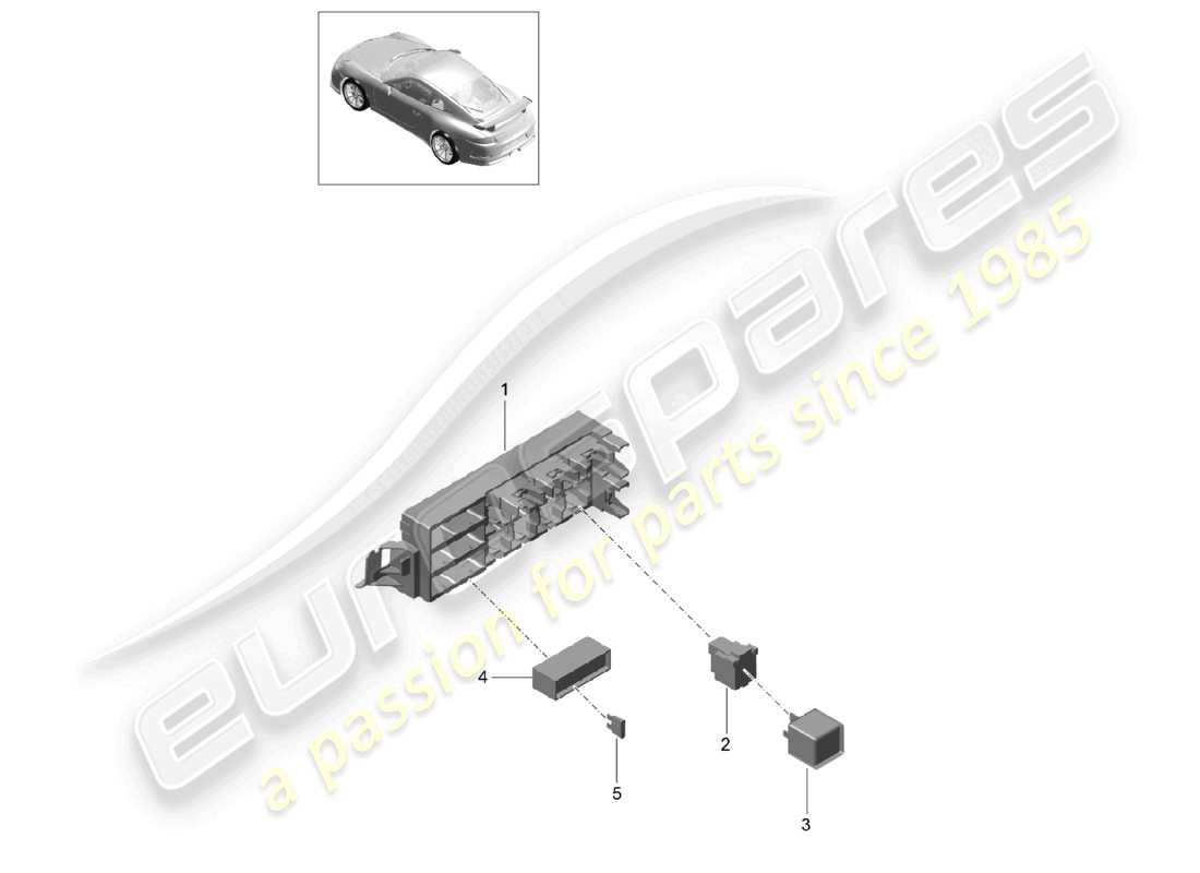 a part diagram from the porsche 2021 (991-2 r/gt3/rs) parts catalogue