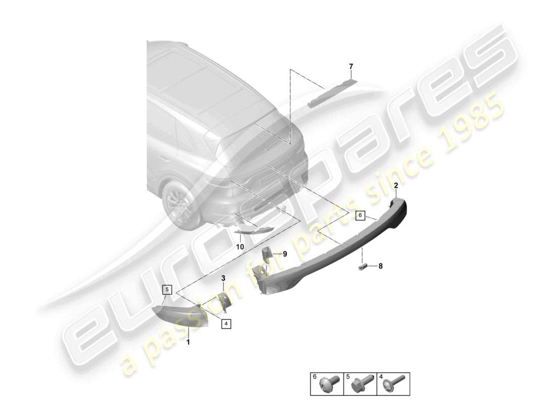 a part diagram from the porsche 2024 (cayenne e3 9ya/9yb) parts catalogue