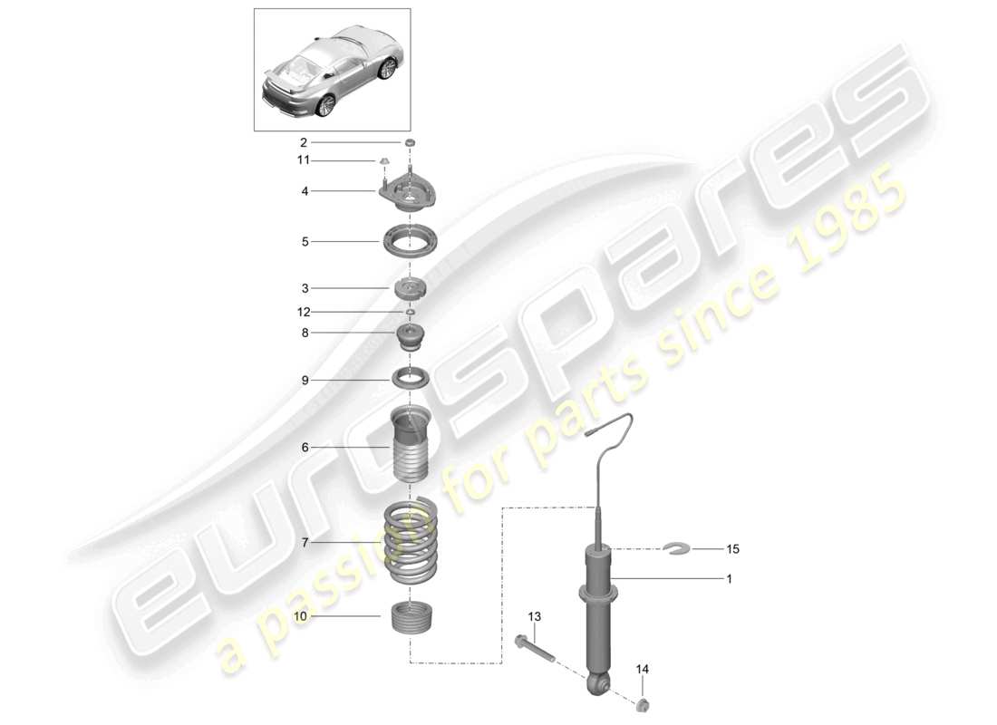 a part diagram from the porsche 991 parts catalogue