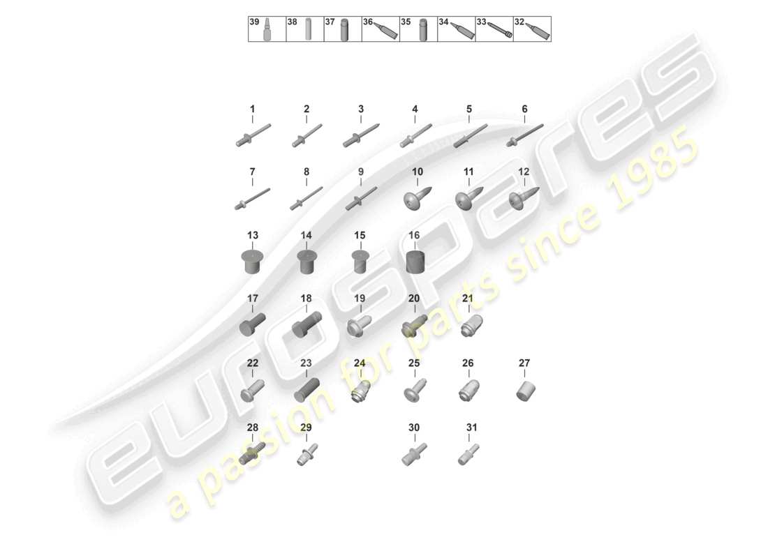 a part diagram from the porsche taycan parts catalogue