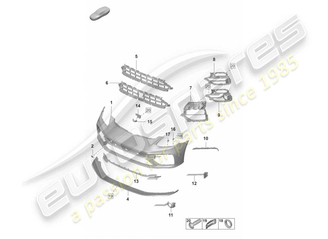 a part diagram from the porsche panamera parts catalogue