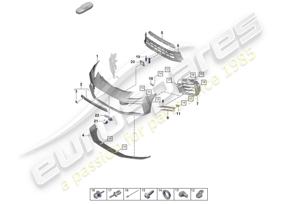 a part diagram from the porsche panamera parts catalogue